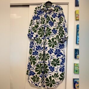 Maeve Blue and Green Floral Dress